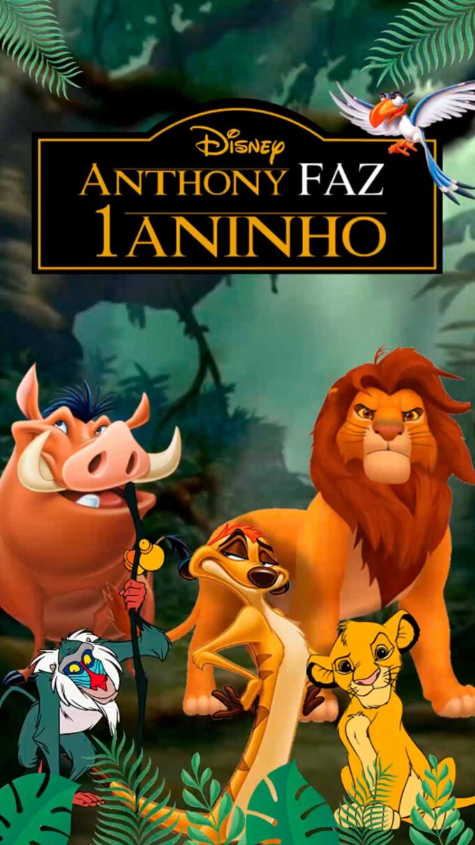 Convite Digital Rei Leão
